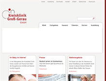 Tablet Screenshot of kreisklinik.com